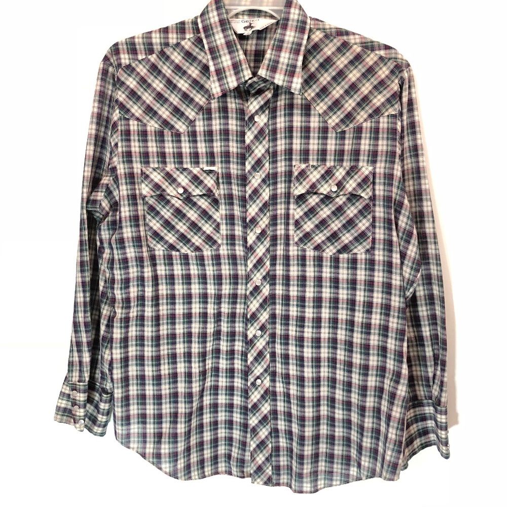 Chute #1 Mens 17  XL Western Cowboy Rodeo Shirt